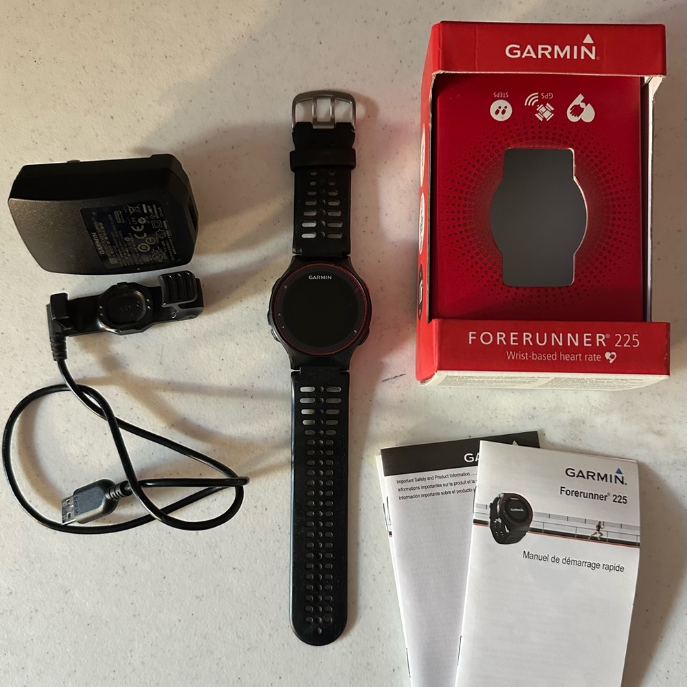 Garmin Forerunner 225 Black and Red Smartwatch